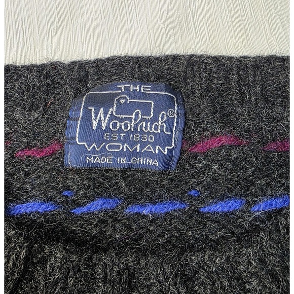 Woolrich Goose Sweater Womens‎ Medium Christmas Gray Intarsia Wool Grandma Ugly - Picture 4 of 8